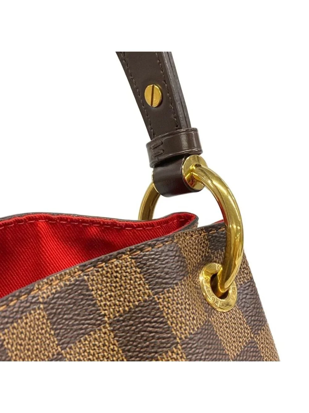 Louis Vuitton Shoulder Bag Damier Gray Souffle PM Ebene